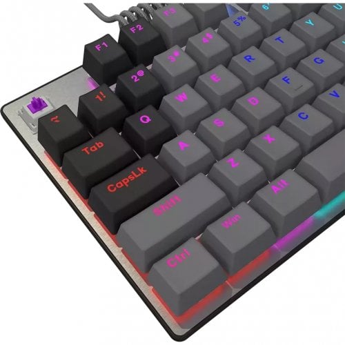 Купить Клавиатура Lorgar Azar 514TKL RGB Mechanical Linear Dream Switches (LRG-GK514TKL-BK-UA) Black - цена в Харькове, Киеве, Днепре, Одессе
в интернет-магазине Telemart фото