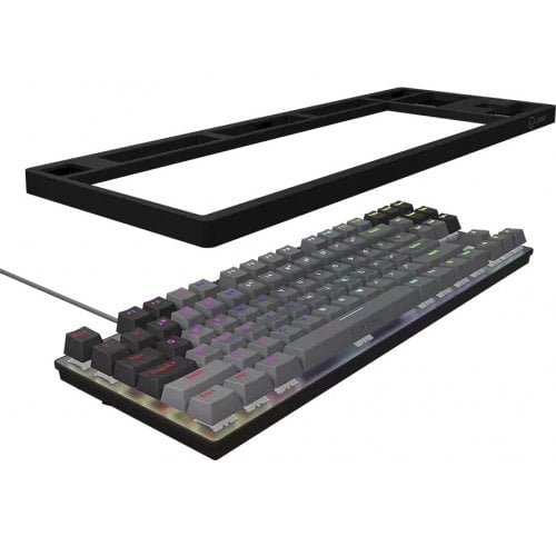 Купить Клавиатура Lorgar Azar 514TKL RGB Mechanical Linear Dream Switches (LRG-GK514TKL-BK-UA) Black - цена в Харькове, Киеве, Днепре, Одессе
в интернет-магазине Telemart фото