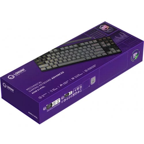 Купить Клавиатура Lorgar Azar 514TKL RGB Mechanical Linear Dream Switches (LRG-GK514TKL-BK-UA) Black - цена в Харькове, Киеве, Днепре, Одессе
в интернет-магазине Telemart фото