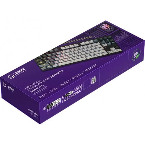 Купить Клавиатура Lorgar Azar 514TKL RGB Mechanical Linear Dream Switches (LRG-GK514TKL-WH-UA) White - цена в Харькове, Киеве, Днепре, Одессе
в интернет-магазине Telemart фото