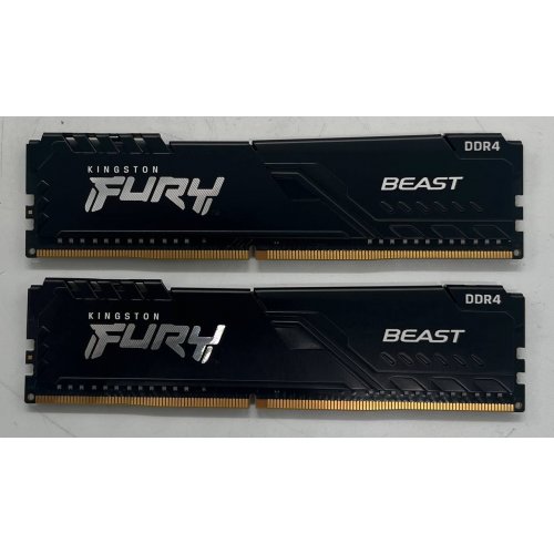 Купить Озу Kingston DDR4 16GB (2x8GB) 3200Mhz FURY Beast Black (KF432C16BBK2/16) (Восстановлено продавцом, 742280) с проверкой совместимости: обзор, характеристики, цена в Киеве, Днепре, Одессе, Харькове, Украине | интернет-магазин TELEMART.UA фото