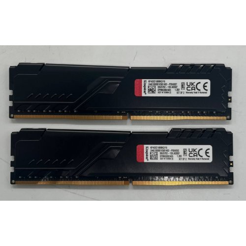 Купить Озу Kingston DDR4 16GB (2x8GB) 3200Mhz FURY Beast Black (KF432C16BBK2/16) (Восстановлено продавцом, 742280) с проверкой совместимости: обзор, характеристики, цена в Киеве, Днепре, Одессе, Харькове, Украине | интернет-магазин TELEMART.UA фото