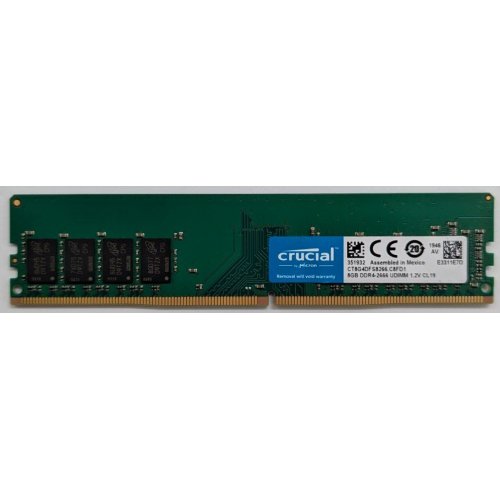 Купить Озу Crucial DDR4 8GB 2666Mhz (CT8G4DFS8266) (Восстановлено продавцом, 742594) с проверкой совместимости: обзор, характеристики, цена в Киеве, Днепре, Одессе, Харькове, Украине | интернет-магазин TELEMART.UA фото