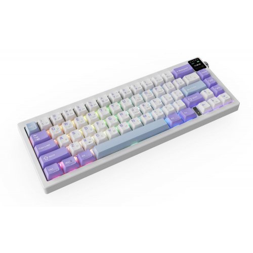 Купити Клавіатура Ajazz AK650 RGB Flying Fish Switch Wireless With Screen (AK650-FF-PWB) Purple - ціна в Києві, Львові, Вінниці, Хмельницькому, Франківську, Україні | інтернет-магазин TELEMART.UA фото