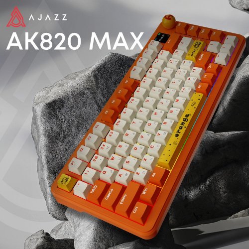 Купить Клавиатура Ajazz AK820 MAX RGB Avocado Switch Wireless With Screen (AK820MAX-AS-OW) Orange - цена в Харькове, Киеве, Днепре, Одессе
в интернет-магазине Telemart фото