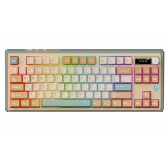 Клавиатура Ajazz AK870 RGB Jasmine Switch Wireless With Screen (AK870-JS-YWG) Yellow