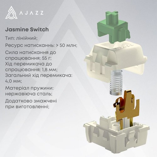 Купити Клавіатура Ajazz AK870 RGB Jasmine Switch Wireless With Screen (AK870-JS-YWG) Yellow - ціна в Києві, Львові, Вінниці, Хмельницькому, Франківську, Україні | інтернет-магазин TELEMART.UA фото