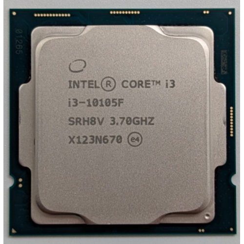 Процесор Intel Core i3-10105F 3.7(4.4)GHz 6MB s1200 Tray (CM8070104291323) (Відновлено продавцем, 742663) купити з перевіркою сумісності: огляд, характеристики, ціна у Києві, Львові, Вінниці, Хмельницькому, Івано-Франківську, Україні | інтернет-магазин TELEMART.UA фото