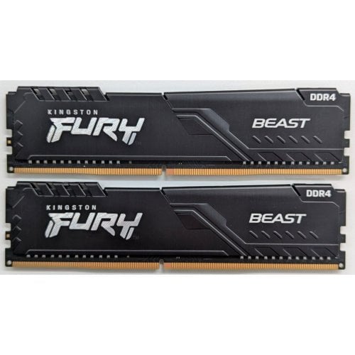 Купить Озу Kingston DDR4 16GB (2x8GB) 3200Mhz FURY Beast Black (KF432C16BBK2/16) (Восстановлено продавцом, 742759) с проверкой совместимости: обзор, характеристики, цена в Киеве, Днепре, Одессе, Харькове, Украине | интернет-магазин TELEMART.UA фото