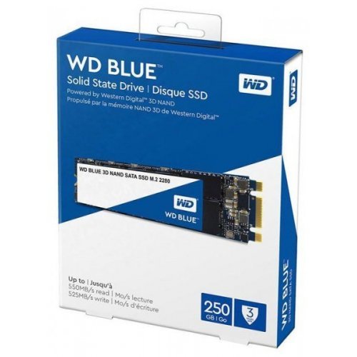 Продать SSD-диск Western Digital Blue 3D NAND TLC 250GB M.2 (2280 SATA) (WDS250G2B0B) по Trade-In интернет-магазине Телемарт - Киев, Днепр, Украина фото