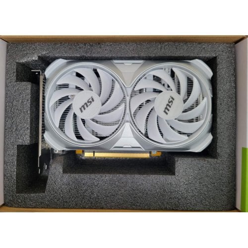 Купить Уценка видеокарта MSI GeForce RTX 4060 VENTUS 2X WHITE OC 8192MB (RTX 4060 VENTUS 2X WHITE 8G OC) (Следы использования, 743090) с проверкой совместимости: обзор, характеристики, цена в Киеве, Днепре, Одессе, Харькове, Украине | интернет-магазин TELEMART.UA фото