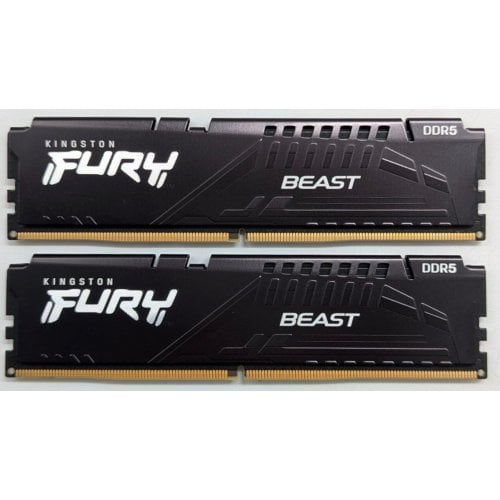 Озп Kingston DDR5 32GB (2x16GB) 6000Mhz FURY Beast Black (KF560C40BBK2-32) (Відновлено продавцем, 743123) купити з перевіркою сумісності: огляд, характеристики, ціна у Києві, Львові, Вінниці, Хмельницькому, Івано-Франківську, Україні | інтернет-магазин TELEMART.UA фото