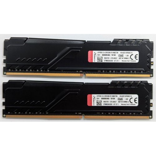 Купить Озу HyperX DDR4 16GB (2x8GB) 3200Mhz Fury Black (HX432C16FB3K2/16) (Восстановлено продавцом, 743126) с проверкой совместимости: обзор, характеристики, цена в Киеве, Днепре, Одессе, Харькове, Украине | интернет-магазин TELEMART.UA фото