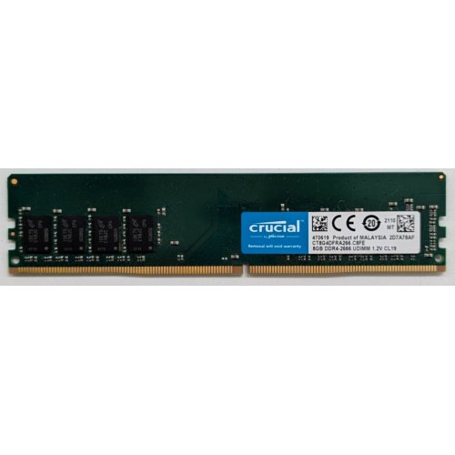 Озп Crucial DDR4 8GB 2666Mhz (CT8G4DFRA266) (Відновлено продавцем, 743490) купити з перевіркою сумісності: огляд, характеристики, ціна у Києві, Львові, Вінниці, Хмельницькому, Івано-Франківську, Україні | інтернет-магазин TELEMART.UA фото