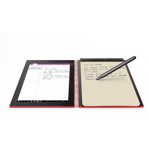 Планшет Lenovo Yoga Book YB1-X91L 128GB LTE (ZA160126UA) Ruby Red купити в Україні: Київ, Львів, Хмельницький, Тернопіль, Івано-Франківськ | Низька ціна, відгуки, характеристики від TELEMART фото