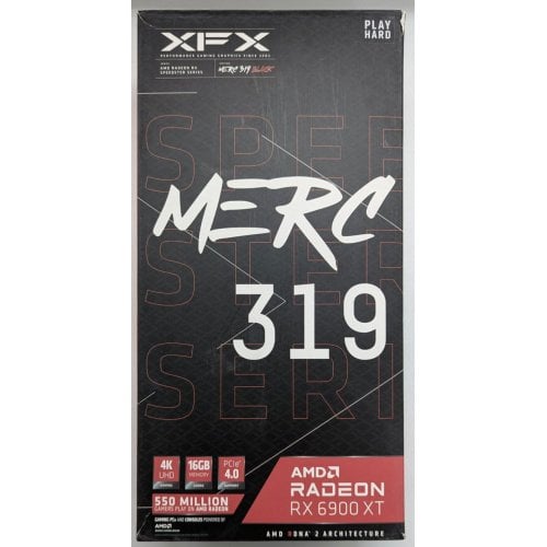 Відеокарта XFX Radeon RX 6900 XT Speedster MERC 319 16384MB (RX-69XTATBD9) (Відновлено продавцем, 743529) купити з перевіркою сумісності: огляд, характеристики, ціна у Києві, Львові, Вінниці, Хмельницькому, Івано-Франківську, Україні | інтернет-магазин TELEMART.UA фото