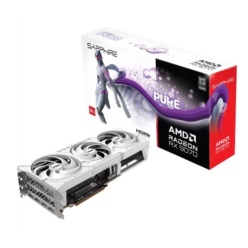 Відеокарта Sapphire Radeon RX 9070 PURE 16384MB (11349-02-20G) купити з перевіркою сумісності: огляд, характеристики, ціна у Києві, Львові, Вінниці, Хмельницькому, Івано-Франківську, Україні | інтернет-магазин TELEMART.UA фото