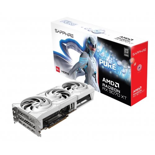 Купить Видеокарта Sapphire Radeon RX 9070 XT PURE 16384MB (11348-02-20G) с проверкой совместимости: обзор, характеристики, цена в Киеве, Днепре, Одессе, Харькове, Украине | интернет-магазин TELEMART.UA фото