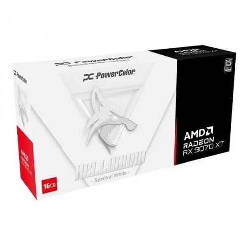 Купить Видеокарта PowerColor Radeon RX 9070 XT Hellhound Spectral White 16384MB (RX9070XT 16G-L/OC/WHITE) с проверкой совместимости: обзор, характеристики, цена в Киеве, Днепре, Одессе, Харькове, Украине | интернет-магазин TELEMART.UA фото