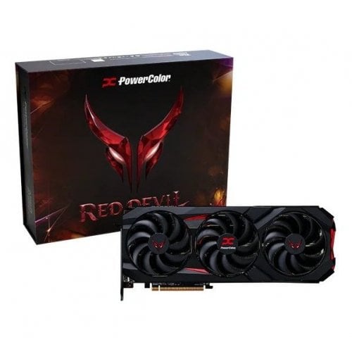 Купить Видеокарта PowerColor Radeon RX 9070 XT Red Devil Limited Edition 16384MB (RX9070XT 16G-E/OC/LIMITED) с проверкой совместимости: обзор, характеристики, цена в Киеве, Днепре, Одессе, Харькове, Украине | интернет-магазин TELEMART.UA фото