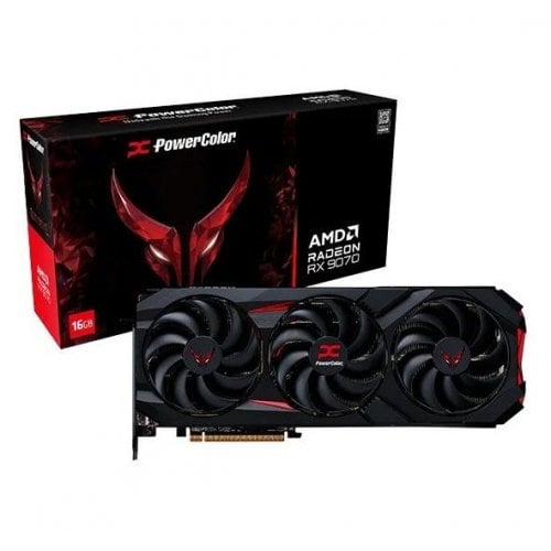 Купить Видеокарта PowerColor Radeon RX 9070 Red Devil 16384MB (RX9070 16G-E/OC) с проверкой совместимости: обзор, характеристики, цена в Киеве, Днепре, Одессе, Харькове, Украине | интернет-магазин TELEMART.UA фото