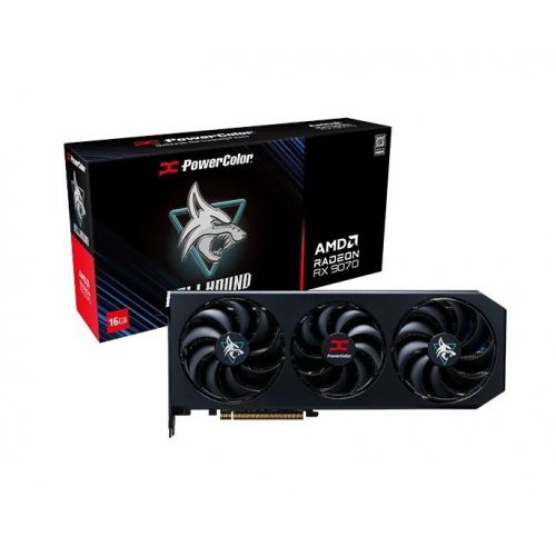 Купить Видеокарта PowerColor Radeon RX 9070 Hellhound 16384MB (RX9070 16G-L/OC) с проверкой совместимости: обзор, характеристики, цена в Киеве, Днепре, Одессе, Харькове, Украине | интернет-магазин TELEMART.UA фото