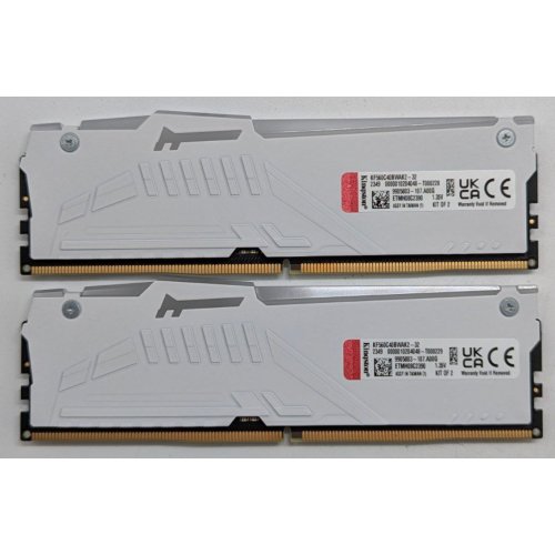 Озп Kingston DDR5 32GB (2x16GB) 6000Mhz FURY Beast RGB White (KF560C40BWAK2-32) (Відновлено продавцем, 743569) купити з перевіркою сумісності: огляд, характеристики, ціна у Києві, Львові, Вінниці, Хмельницькому, Івано-Франківську, Україні | інтернет-магазин TELEMART.UA фото