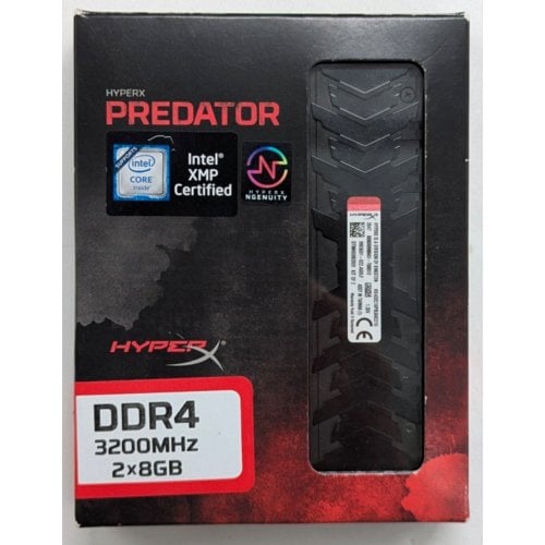 Озп HyperX DDR4 16GB (2x8GB) 3200Mhz Predator (HX432C16PB3K2/16) (Відновлено продавцем, 743577) купити з перевіркою сумісності: огляд, характеристики, ціна у Києві, Львові, Вінниці, Хмельницькому, Івано-Франківську, Україні | інтернет-магазин TELEMART.UA фото