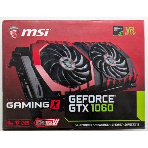 Відеокарта MSI GeForce GTX 1060 Gaming X 6144MB (GTX 1060 GAMING X 6G) (Відновлено продавцем, 743771) купити з перевіркою сумісності: огляд, характеристики, ціна у Києві, Львові, Вінниці, Хмельницькому, Івано-Франківську, Україні | інтернет-магазин TELEMART.UA фото