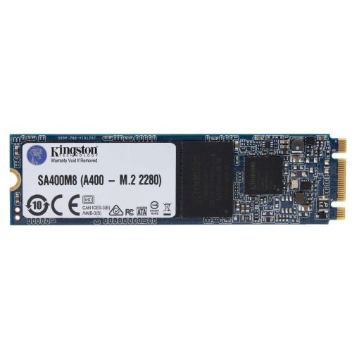 Купить Ssd-диск Kingston A400 3D TLC NAND 480GB M.2 (2280 SATA) (SA400M8/480G) (Восстановлено продавцом, 743793) с проверкой совместимости: обзор, характеристики, цена в Киеве, Днепре, Одессе, Харькове, Украине | интернет-магазин TELEMART.UA фото