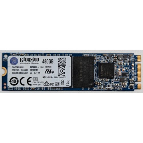 Купить Ssd-диск Kingston A400 3D TLC NAND 480GB M.2 (2280 SATA) (SA400M8/480G) (Восстановлено продавцом, 743793) с проверкой совместимости: обзор, характеристики, цена в Киеве, Днепре, Одессе, Харькове, Украине | интернет-магазин TELEMART.UA фото