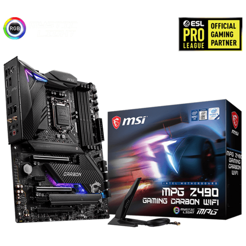 Купить Материнская плата MSI MPG Z490 GAMING CARBON WIFI (s1200, Intel Z490) (Восстановлено продавцом, 743811) с проверкой совместимости: обзор, характеристики, цена в Киеве, Днепре, Одессе, Харькове, Украине | интернет-магазин TELEMART.UA фото