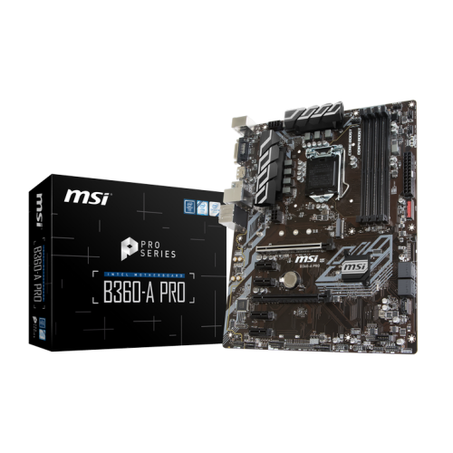 Купить Материнская плата MSI B360-A PRO (s1151-v2, Intel B360) (Восстановлено продавцом, 743818) с проверкой совместимости: обзор, характеристики, цена в Киеве, Днепре, Одессе, Харькове, Украине | интернет-магазин TELEMART.UA фото