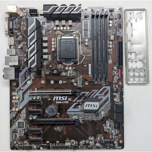 Купить Материнская плата MSI B360-A PRO (s1151-v2, Intel B360) (Восстановлено продавцом, 743818) с проверкой совместимости: обзор, характеристики, цена в Киеве, Днепре, Одессе, Харькове, Украине | интернет-магазин TELEMART.UA фото