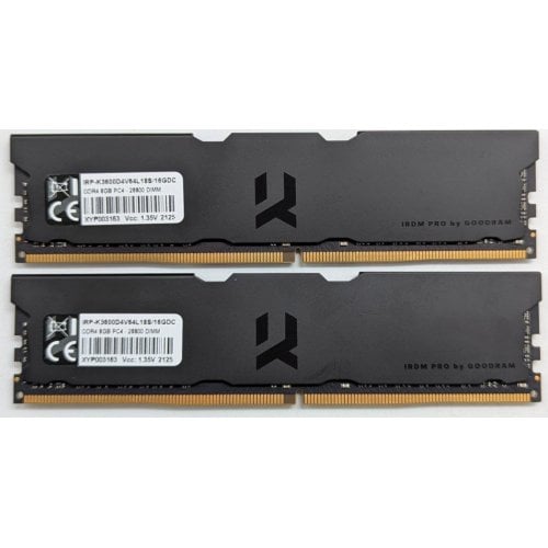 Озп GoodRAM DDR4 16GB (2x8GB) 3600Mhz Iridium Pro (IRP-3600D4V64L17S/16GDC) (Відновлено продавцем, 743870) купити з перевіркою сумісності: огляд, характеристики, ціна у Києві, Львові, Вінниці, Хмельницькому, Івано-Франківську, Україні | інтернет-магазин TELEMART.UA фото