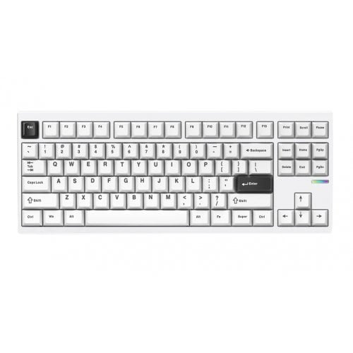 Купити Клавіатура MCHOSE GX87 Ultra RGB Mechanical KTT Vintage White Switch Wireless (MC-GX87-A5) White Electrophoresis - ціна в Києві, Львові, Вінниці, Хмельницькому, Франківську, Україні | інтернет-магазин TELEMART.UA фото