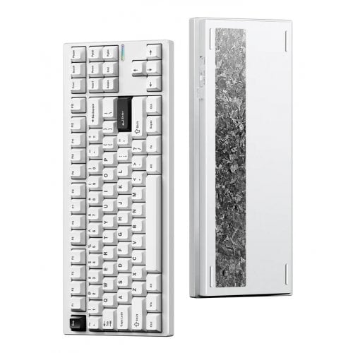 Купити Клавіатура MCHOSE GX87 Ultra RGB Mechanical KTT Vintage White Switch Wireless (MC-GX87-A5) White Electrophoresis - ціна в Києві, Львові, Вінниці, Хмельницькому, Франківську, Україні | інтернет-магазин TELEMART.UA фото