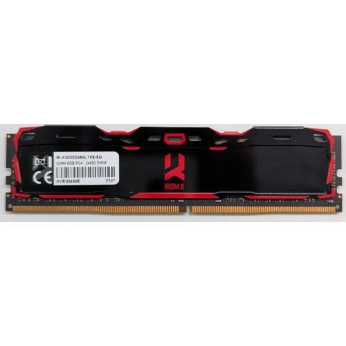 Озп GoodRAM DDR4 8GB 3000Mhz IRDM X Black (IR-X3000D464L16S/8G) (Відновлено продавцем, 743886) купити з перевіркою сумісності: огляд, характеристики, ціна у Києві, Львові, Вінниці, Хмельницькому, Івано-Франківську, Україні | інтернет-магазин TELEMART.UA фото