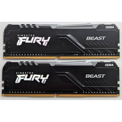 Купить Озу Kingston DDR4 16GB (2x8GB) 3200Mhz FURY Beast RGB Black (KF432C16BBAK2/16) (Восстановлено продавцом, 743897) с проверкой совместимости: обзор, характеристики, цена в Киеве, Днепре, Одессе, Харькове, Украине | интернет-магазин TELEMART.UA фото