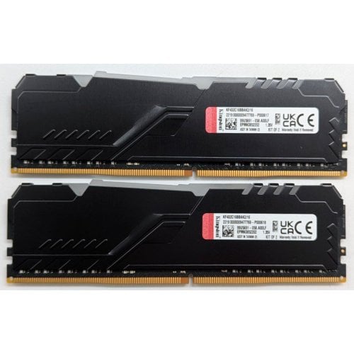 Купить Озу Kingston DDR4 16GB (2x8GB) 3200Mhz FURY Beast RGB Black (KF432C16BBAK2/16) (Восстановлено продавцом, 743897) с проверкой совместимости: обзор, характеристики, цена в Киеве, Днепре, Одессе, Харькове, Украине | интернет-магазин TELEMART.UA фото