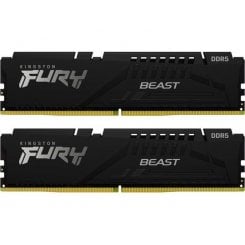 Уцінка озп Kingston DDR5 32GB (2x16GB) 6000Mhz FURY Beast Black (KF560C36BBE2K2-32) (Вітринний зразок, 743909)