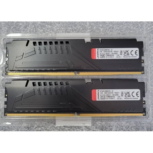 Уцінка озп Kingston DDR5 32GB (2x16GB) 6000Mhz FURY Beast Black (KF560C36BBE2K2-32) (Вітринний зразок, 743909) купити з перевіркою сумісності: огляд, характеристики, ціна у Києві, Львові, Вінниці, Хмельницькому, Івано-Франківську, Україні | інтернет-магазин TELEMART.UA фото