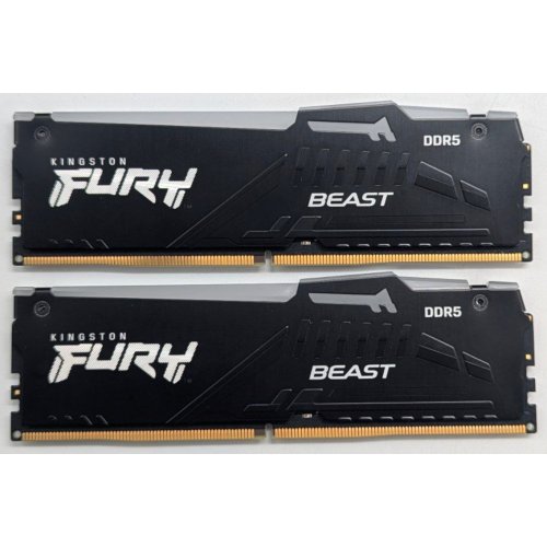 Купить Озу Kingston DDR5 32GB (2x16GB) 6000MHz FURY Beast RGB Black (KF560C40BBAK2-32) (Восстановлено продавцом, 743914) с проверкой совместимости: обзор, характеристики, цена в Киеве, Днепре, Одессе, Харькове, Украине | интернет-магазин TELEMART.UA фото