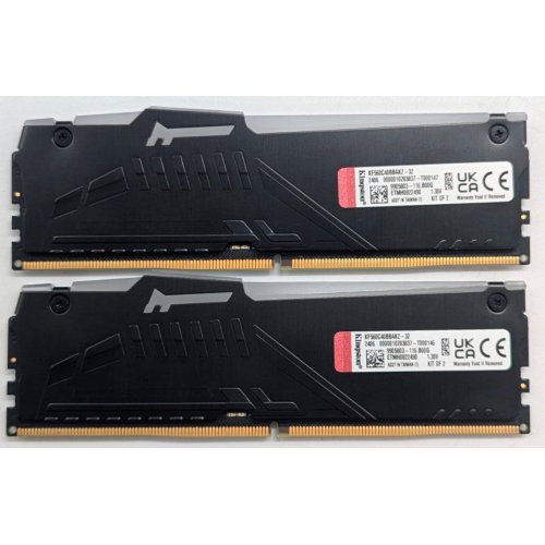 Купить Озу Kingston DDR5 32GB (2x16GB) 6000MHz FURY Beast RGB Black (KF560C40BBAK2-32) (Восстановлено продавцом, 743914) с проверкой совместимости: обзор, характеристики, цена в Киеве, Днепре, Одессе, Харькове, Украине | интернет-магазин TELEMART.UA фото