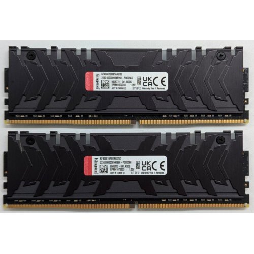 Купить Озу Kingston DDR4 32GB (2x16GB) 3600Mhz FURY Renegade RGB Black (KF436C16RB1AK2/32) (Восстановлено продавцом, 744354) с проверкой совместимости: обзор, характеристики, цена в Киеве, Днепре, Одессе, Харькове, Украине | интернет-магазин TELEMART.UA фото