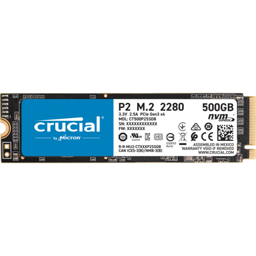 Ssd-диск Crucial P2 500GB M.2 (2280 PCI-E) NVMe x4 (CT500P2SSD8) (Відновлено продавцем, 744385) купити з перевіркою сумісності: огляд, характеристики, ціна у Києві, Львові, Вінниці, Хмельницькому, Івано-Франківську, Україні | інтернет-магазин TELEMART.UA фото