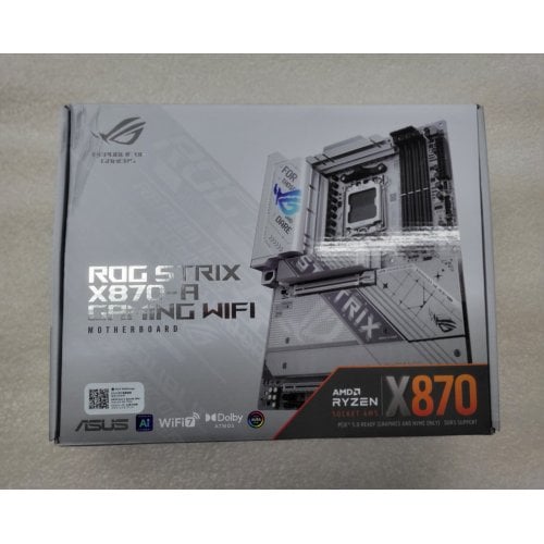 Купить Уценка материнская плата Asus ROG STRIX X870-A GAMING WIFI (sAM5, AMD X870) (Витринный образец, 744478) с проверкой совместимости: обзор, характеристики, цена в Киеве, Днепре, Одессе, Харькове, Украине | интернет-магазин TELEMART.UA фото