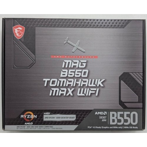 Материнська плата MSI MAG B550 TOMAHAWK MAX WIFI (sAM4, AMD B550) (Відновлено продавцем, 744631) купити з перевіркою сумісності: огляд, характеристики, ціна у Києві, Львові, Вінниці, Хмельницькому, Івано-Франківську, Україні | інтернет-магазин TELEMART.UA фото