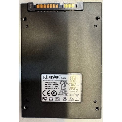 Купить Ssd-диск Kingston SSDNow A400 TLC 480GB 2.5'' (SA400S37/480G) (Восстановлено продавцом, 744689) с проверкой совместимости: обзор, характеристики, цена в Киеве, Днепре, Одессе, Харькове, Украине | интернет-магазин TELEMART.UA фото