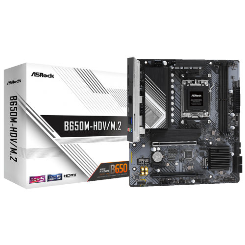 Купить Уценка материнская плата AsRock B650M-HDV/M.2 (sAM5, AMD B650) (Повреждена упаковка, 744696) с проверкой совместимости: обзор, характеристики, цена в Киеве, Днепре, Одессе, Харькове, Украине | интернет-магазин TELEMART.UA фото